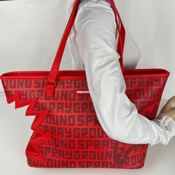 New Sprayground Infared Shark Bite Tote - Picture 3 of 11